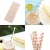 TABLECLOTHSFACTORY 125 Pcs Candy Striped Paper Straws For Wedding Birthday