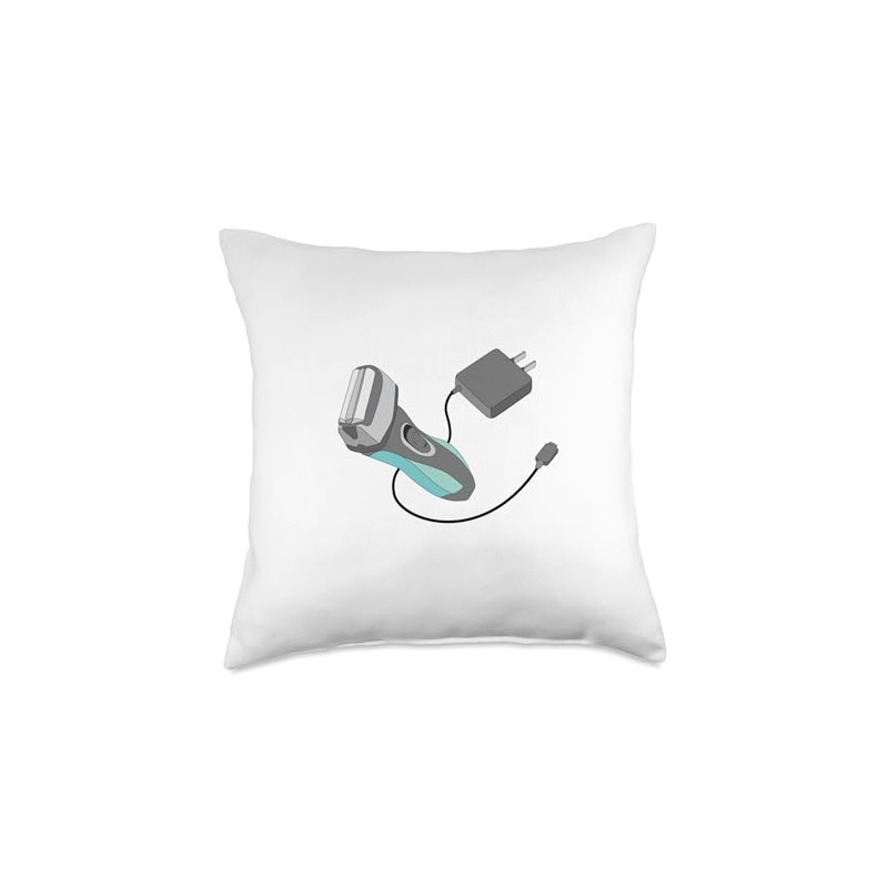 Mens Electric Shaver Throw Pillow
