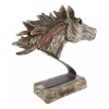 Faux Driftwood Equine Thoroughbred Mustang Horse Head Desktop Plaque Sculpture