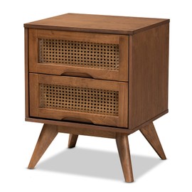 Baxton Studio Barrett Nightstands, Walnut Brown