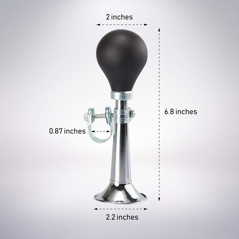Juvale Bike Horns - 3-Pack Metal Bugle Horns, Bicycle Bells
