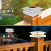 Peasur 4x4 Solar Post Cap Lights Outdoor with 3 Lighting