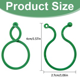 WBZOWRB Pack of 200 Plant Clips, 4 cm Plant Clips Attachment, Plastic Climbing Plant Clips, Secured Plant Clips, Small Plant Clips for Trellis and Attachment of Plants, a