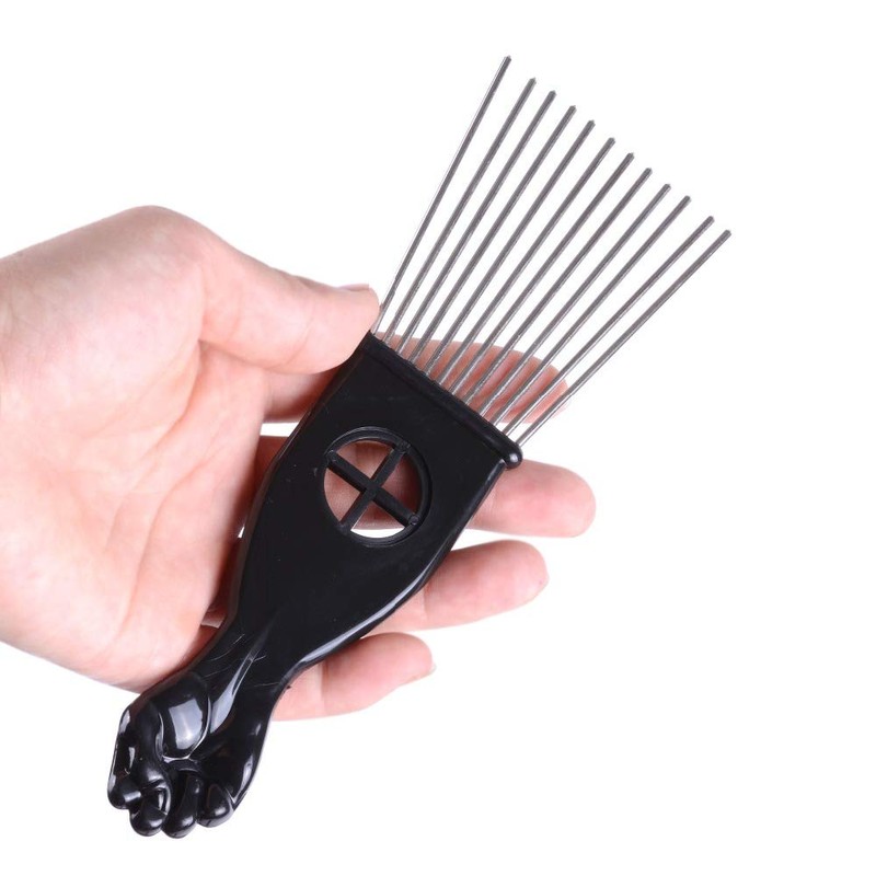 Pack of 3 Metal Hair Pick Combs Afro Pick Comb