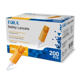 FORA Safty Lancets 28G – Pack of 200 Single Use for Capillary Blood Removal