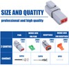 102PCS 2 Pin Way Deutsch DT Gray Connector 12 Set，Size