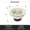 Master Plumber 547-684 MP Basket Sink Strainer, Almond