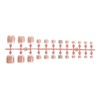 24 Pcs Summer Press on Toenails Short Square Fake Toenails