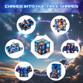 Star Infinity 2 in 1 Star Magic Cube Set, Star Planet Magic Cube, 3D Star Magic Puzzle Rubik's Cube, 8 9 10 11 12 Years Boys and Girls Gifts for Children and Adults Creative Stereo Rubik's Cube