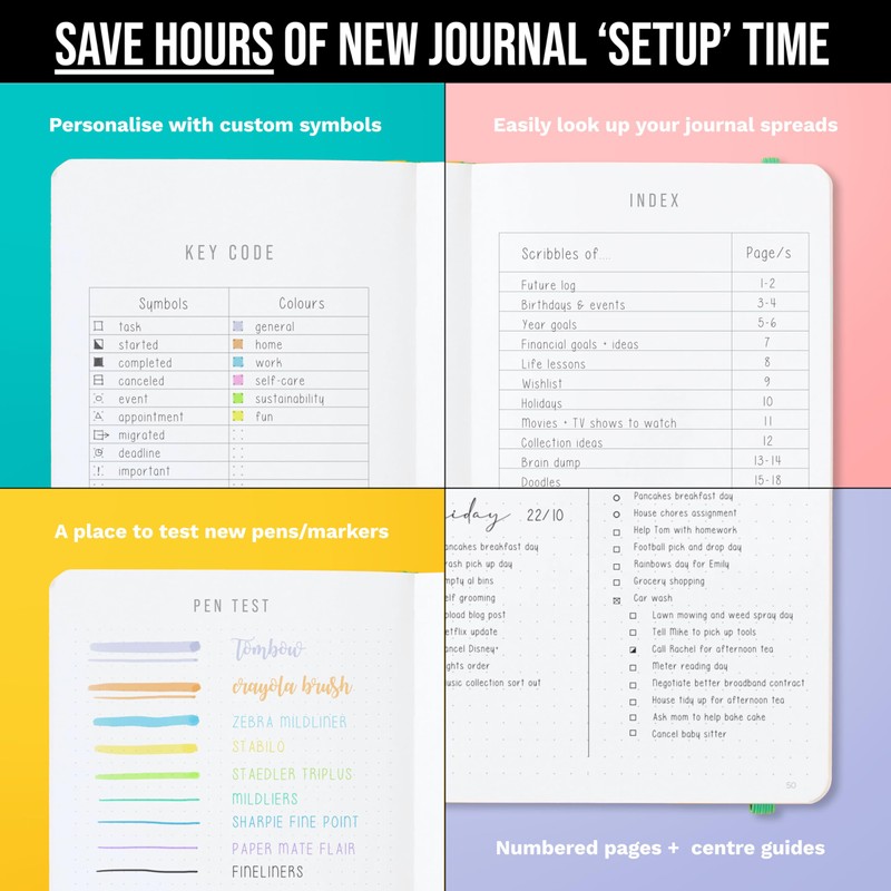Bullet Dotted Journal Dot Grid Notebook | B6 Daily Journaling
