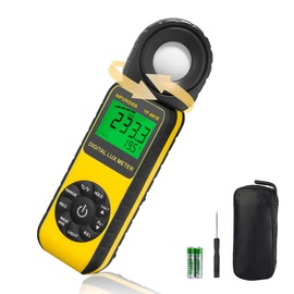 INFURIDER YF-881E Digital Illuminance Meter, Luminous Meter, Portable Light Meter, Can Measure Up to 300,000 Lux, Equipped with Temperature Measuring Device, Brightness Measurement, Maximum and Minimum Value, Japanese Instruction Manual Included, Suitabl