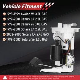 SP9157M Electric Fuel Pump Assembly Fit for 1997-2001 Toyota Camry, 1998-1999 Avalon, 1999-2003 Solara, 232210a030 767GE 9015950343 8332033030