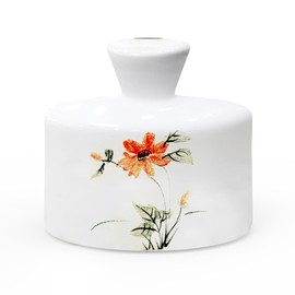 Manykettle Ceramic Watering Bell, Decorative Watering Can for Plants, Stylish Indoor and Outdoor Watering Pot,Home Garden and Office Décor - Hand-Painted Design (Sunflower Bloom 19 fl oz)