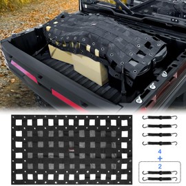 StarknightMT UTV Cargo Net -StarknightMT Universal UTV Bed Net with Adjustable Straps Compatible with Polaris Ranger General Can-am Defender Commander Kawasaki Mule CFmoto UForce 45.7 * 27.2 inch
