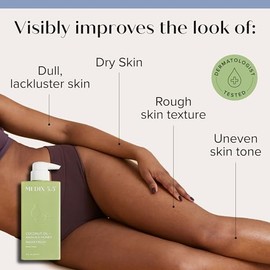 Medix 5.5 Crema de aceite de coco y miel de Manuka. Crema reparadora hidratante que rehidrata la piel. Ideal para cicatrices y estrías., 15oz