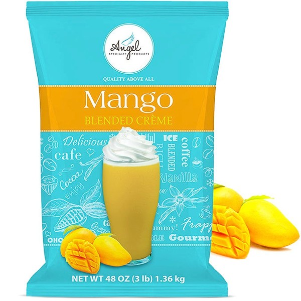 Angel Specialty Products, Blended Smoothie, Instant Frappe Powder Drink Mix, 3-Pound Bag, Mango [34 Servings]