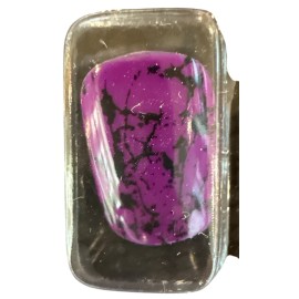 L.A. Colors ENCHANTED 12 Nails CURSED Short Square Marble+Glossy Purle+Black