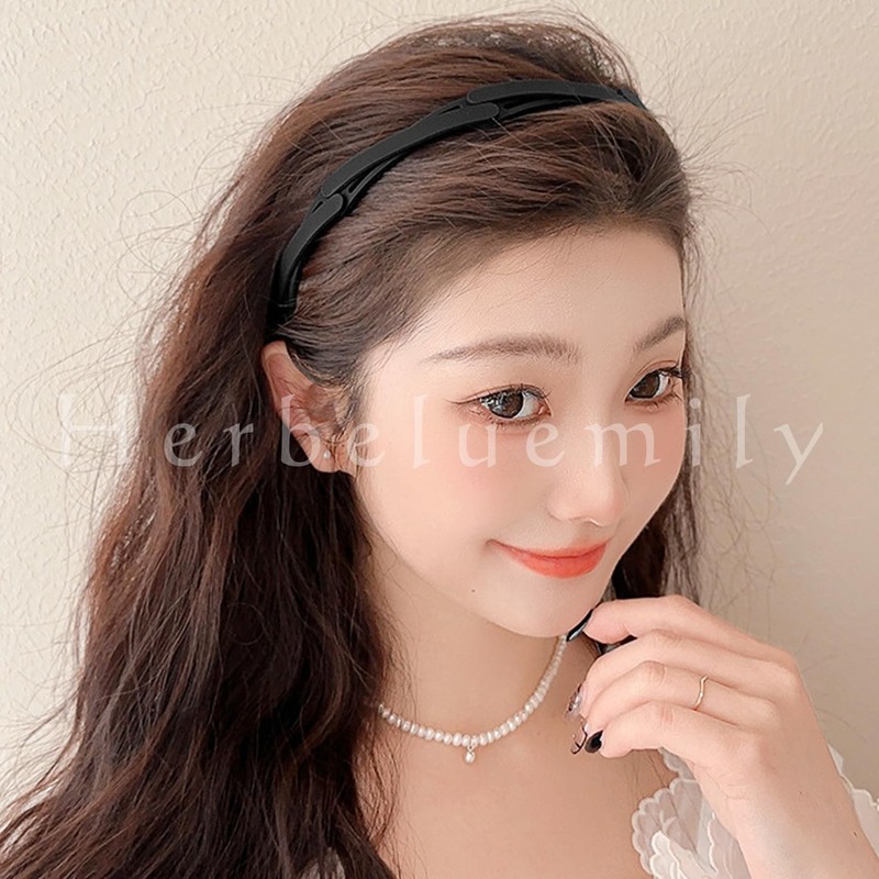 Herbeluemily Headband Folding Hair Band, Bangs Clip, Hair Ornament, Compact,