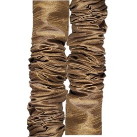 Cord & Chain Cover, 6.5 feet, 2 Pack Silk-Type Fabric, Hook and Loop Closure Strip - Use for Chandelier, Lighting, Wires (Gold)