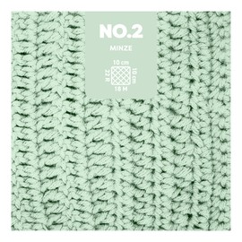 myboshi No. 2 with Label, Cotton for Crocheting, Baby Wool, Vegan Wool for Knitting, Wool Washable at 60 Degrees, for Baby and Amigurumi, 50 g, Ll 100 m, Green (Mint) 6 Balls