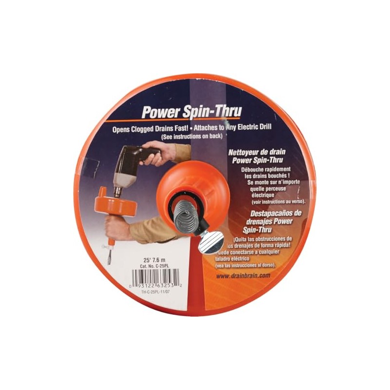 GEN WIRE SPRING CO C-25PL Power Spin Through Drain Auger