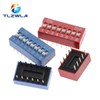 10PCS 빨간색, 파란색 토글 스위치 간격 2.54MM DIP 다이얼 코드