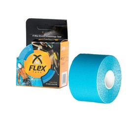 XFlex K Tape Waterproof Uncut Roll – Physio Tape 4 Way Stretch – Kinesiology Tape Pro 2 inch x 16 ft (Blue)