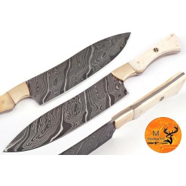 M DAMASCUS CUSTOM MADE HAND FORGED DAMASCUS STEEL KITCHEN CHEF KNIFE 1351
