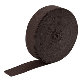 MECCANIXITY Elastic Bands for Sewing 1" 10 Yard Dark Coffee Knit Elastic Spool High Elasticity for Wigs, Waistband, Pants