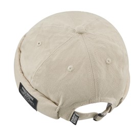 Clakllie Docker Leon Harbour Hat Rolled Cuff Beanie Brimless Worker Hat Street Style Visor-Less Sailor Skullcap Watch Cap,Beige