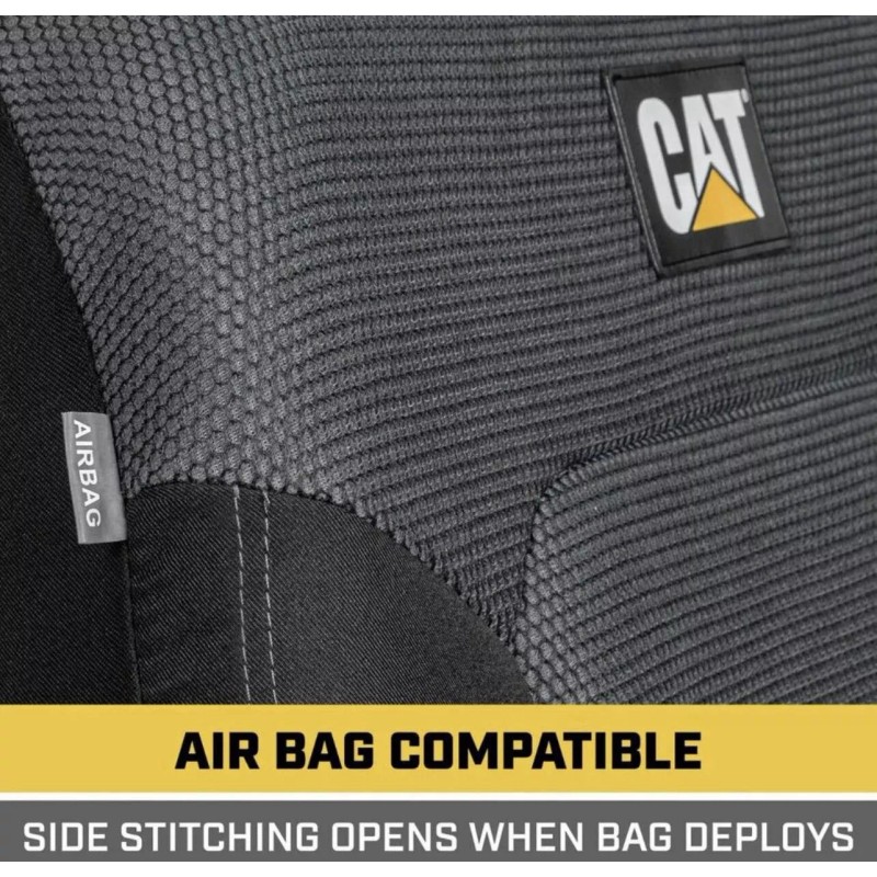 CAT MeshFlex Front Seat Covers Set Black & Gray, CASC-2284-GR