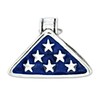 .925 Sterling Silver Charm Folded Flag In Honor Of
