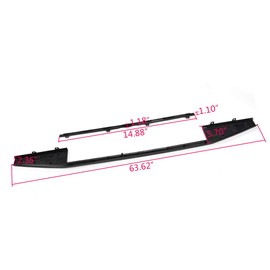 GRAND ORANGE Center Top Flex Step Tailgate Molding Cover Cap & Inner Trim Panel Insert Compatible with Ford F150 2015 2016 2017 2018 Black Tailgate Molding FL3Z9941018AB & FL3Z1540602AA