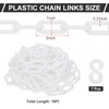 PATIKIL White Plastic Chain, 16 ft 8mm Safety Barrier Chain
