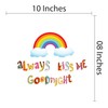 Always kiss me Goodnight- Rainbow Vinyl Wall Decal - Easy