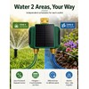 MOES Solar WiFi Hose Timer, 2-Zone Sprinkler Water Timer, Brass