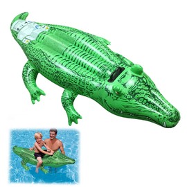 XiXiRan Inflatable Crocodile, Large, Floating Crocodile, Inflatable Mount, Crocodile Water Toy, Water Inflatable Floating Crocodile, Inflatable Animal with Robust Handle