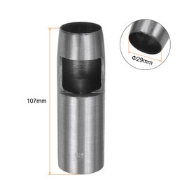 sourcing map Hollow Punch for Leather 29mm Round Hole Punch Tool for Belt Puncher Carbon Steel Single Punch for Watch Belts Cut Leather Craft Rubber Paper Fabric Plastic Soft Material