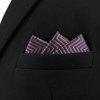 S&W SHLAX&WING Pocket Squares for Men Zigzag Pattern Blue Navy