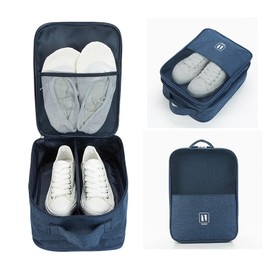 Travel Shoe Bag, Waterproof Shoe Bag, Dustproof Shoe Bags, Portable Shoe Bag, Shoe Case Travel for Multiple Shoes, Travel Organiser Shoes, Shoe Case Travel for Multiple Shoes (Dark Blue)