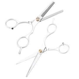 Mingzhe Hair Cutting Thining Scissors Set Professional Salon Barber Hairdressing Shear for Home Daily Use (2 Piece Set)