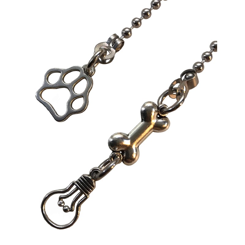 Paw Print Dog Bone Light Fan Pull Chain Ball Chain