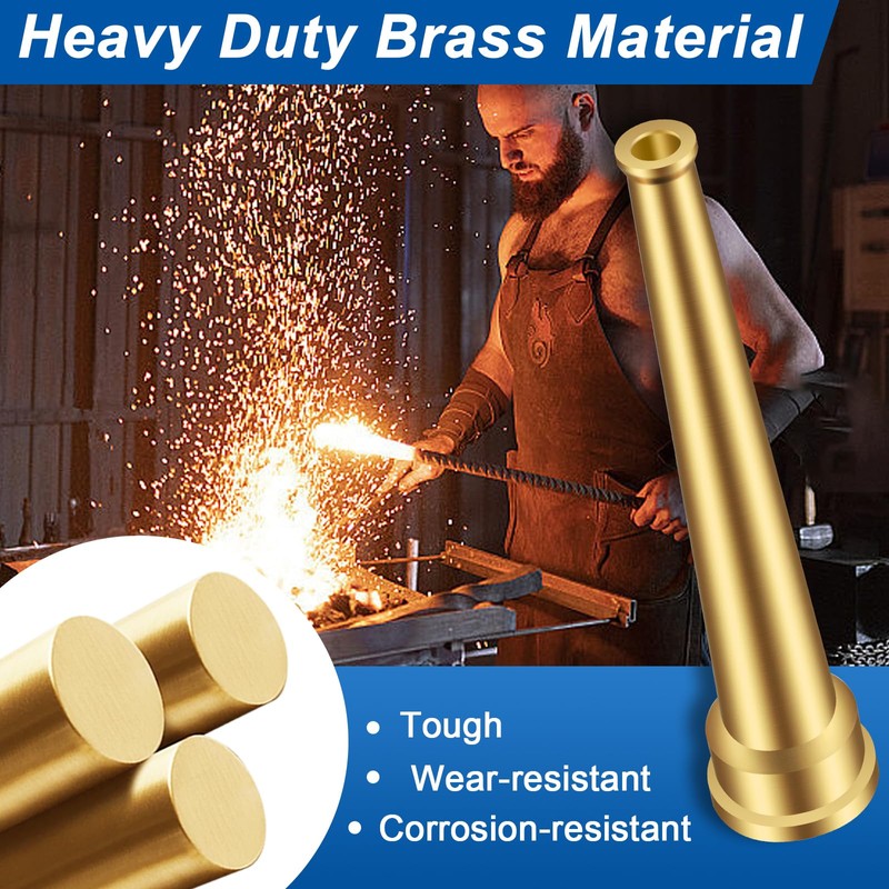 3/4 GHT Brass Garden Water Hose Spray Nozzle, 6 Inch