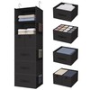 Bosuelife 6-Shelves Hanging Closet Organizer with 5 Different Drawers, Foldable