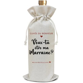 Zwsrplo Godmother Wine Bag Godmother Proposal Gifts, Gift for Godmother Godmother Sister-in-law Pregnancy Announcement Gifts, Christmas Gifts Baptism Party Favor Supplies /09