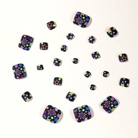 FIEONCIY Press on Toenails with Designs Acrylic Fake Nails for Toe Artificial False Nails with Charms Glue on Toe Nails for Spring Summer Stick on Toenails for Women Girls(A90503)