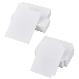 SUPERFINDINGS 100Pcs 2 Styles Trading Cards Dividers White Card Dividers for Storage Boxes Plastic Card Separator with Tabs for Games Sports, 9.3x6.9cm/9.7x6.9cm