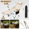 Suzile 2 Pieces Reclining Camping Chair with Footrest Portable Beach