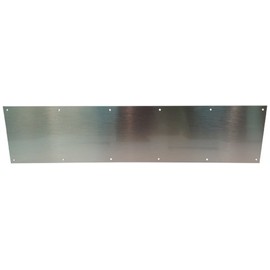 Don-Jo 90 Metal Kick Plate, Satin Stainless Steel Finish, 34" Width x 6" Height, 3/64" Thick