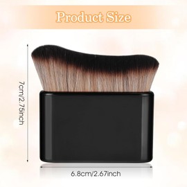 QZKJQDD Self Tan Brush, Portable Self, Tanning Brush, Soft Brush, Tanner Face, Makeup Sunscreen For Body & Leg Makeup (Black-Brown)